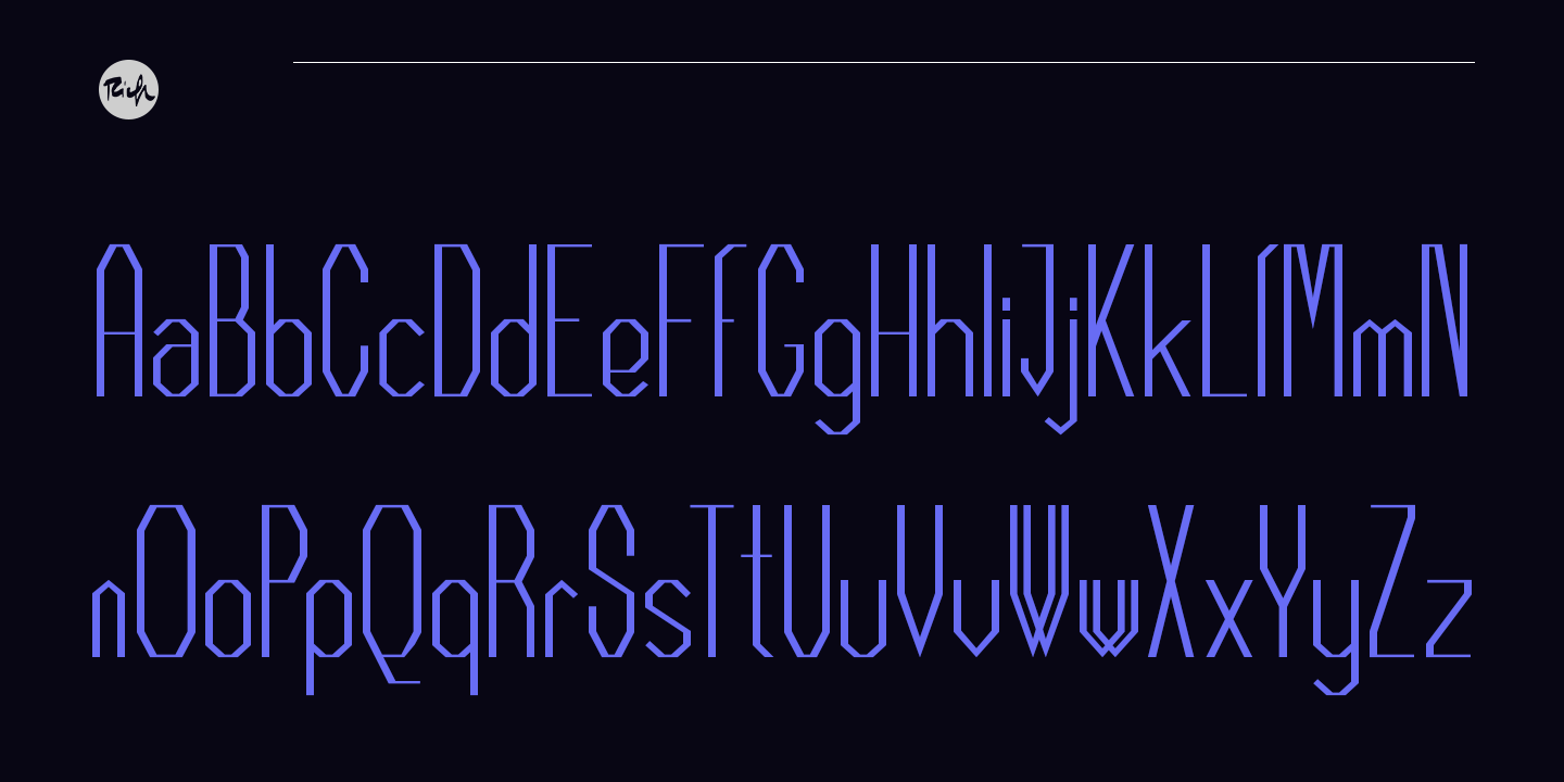 Пример шрифта Lineam Italic